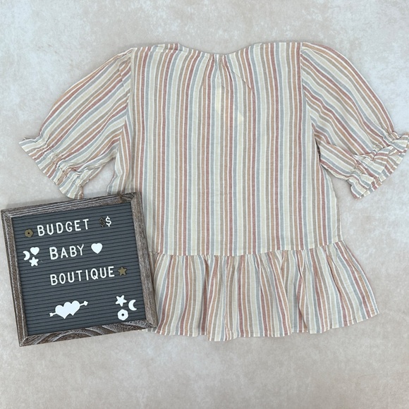 New Rylee + Cru Multi Stripe Maddy Blouse - Picture 2 of 2